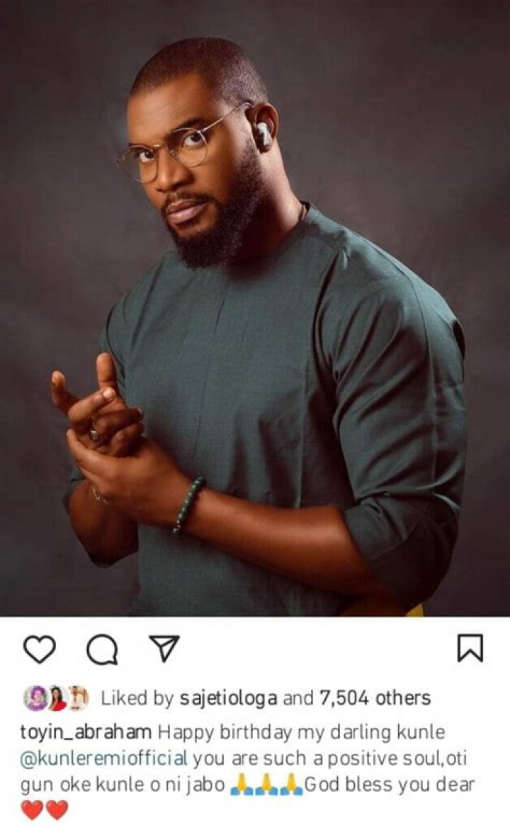 
Toyin Abraham Reveals Kunle Remi’s Outstanding Qualities In A Birthday Message. 